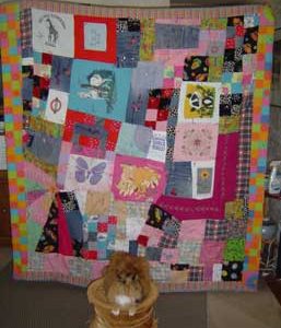 QUILTS made from your cherished – just can’t throw them away – clothes & tee-shirts!